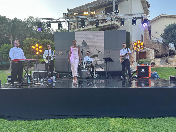 Callum Garland performing at a private event