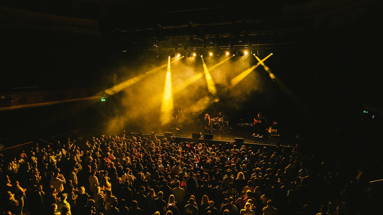 Callum Garland performing live on stage